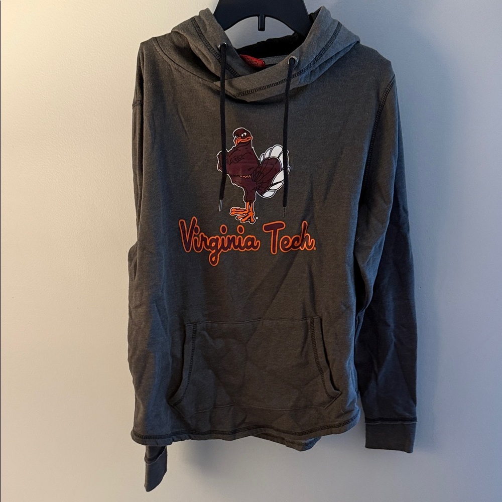 Colosseum Gray Virginia Tech Long Sleeve Hoodie - Picture 4 of 5